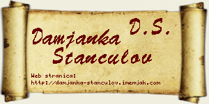 Damjanka Stančulov vizit kartica